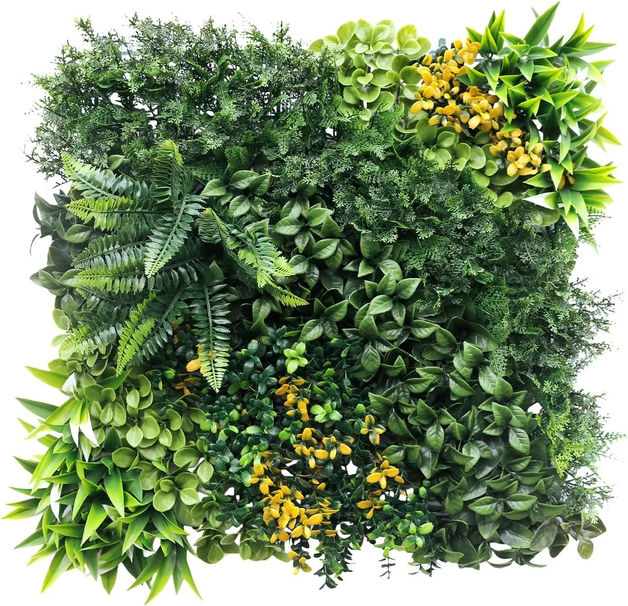 6 PCS 20″x20″ Artificial Boxwood Panels Faux Plant Grass Green Wall Panel Decoration for Outdoor Indoor Garden Backyard (Style 8)