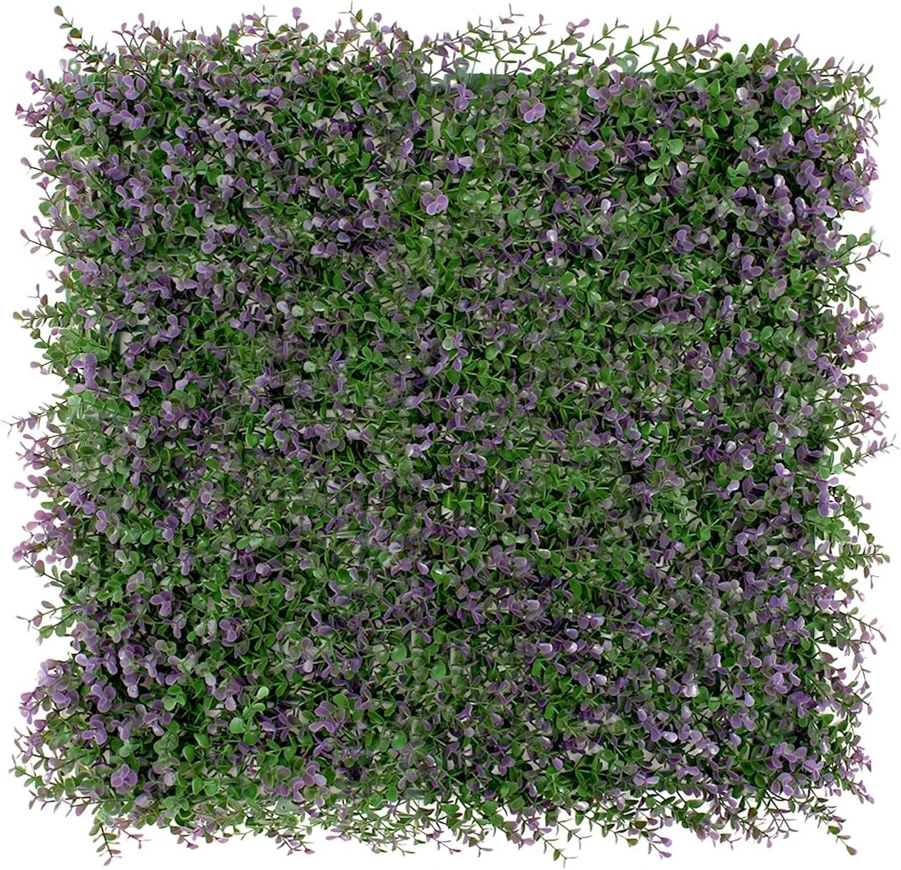 1 PC 20″x20″ Artificial Boxwood Panels Faux Plant Grass Green Wall Panel Decoration for Outdoor Indoor Garden Backyard (Buxus Lavender)